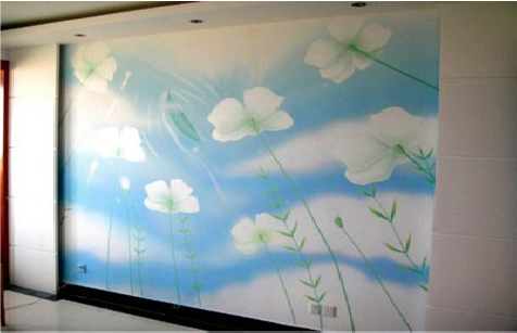  陇县画墙绘怎么画好白云的蓬松感？