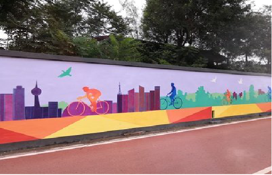  陇县墙体彩绘-围墙