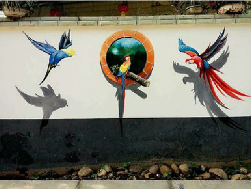  陇县视觉错位-3D墙绘设计