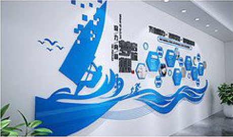  陇县海浪主题文化墙如何设计？