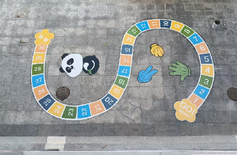  陇县地面游戏彩绘