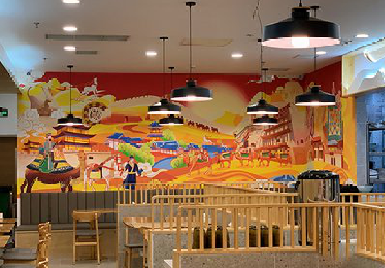  陇县商业空间彩绘介绍。