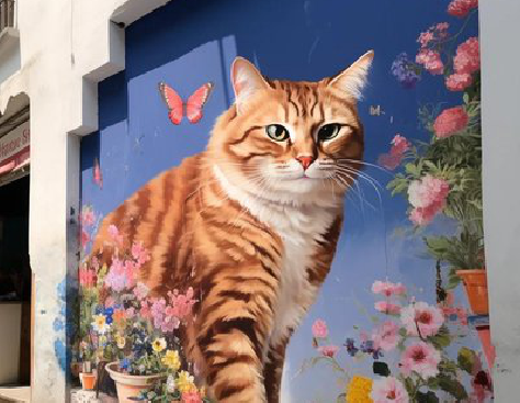  陇县自己绘制有个性的手绘墙