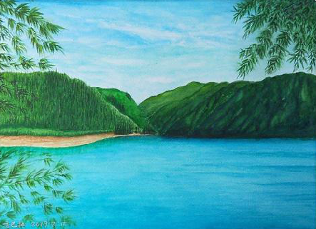  陇县在墙绘中，如何绘画绿水青山？